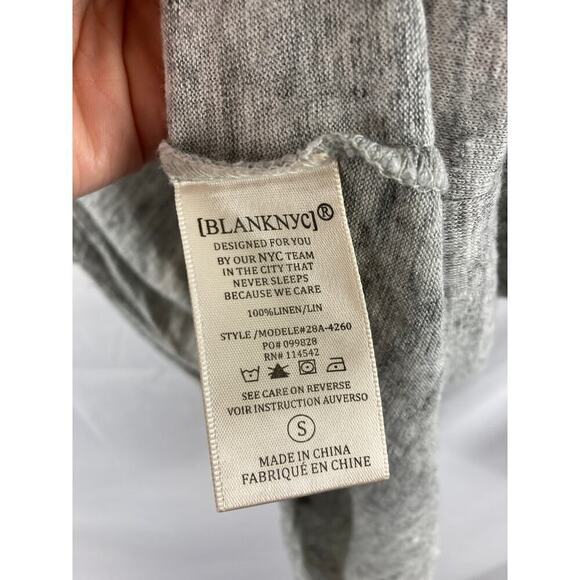 BlankNYC Linen Sleeveless Tank Embrace the Grey Open Back small - Picture 5 of 6